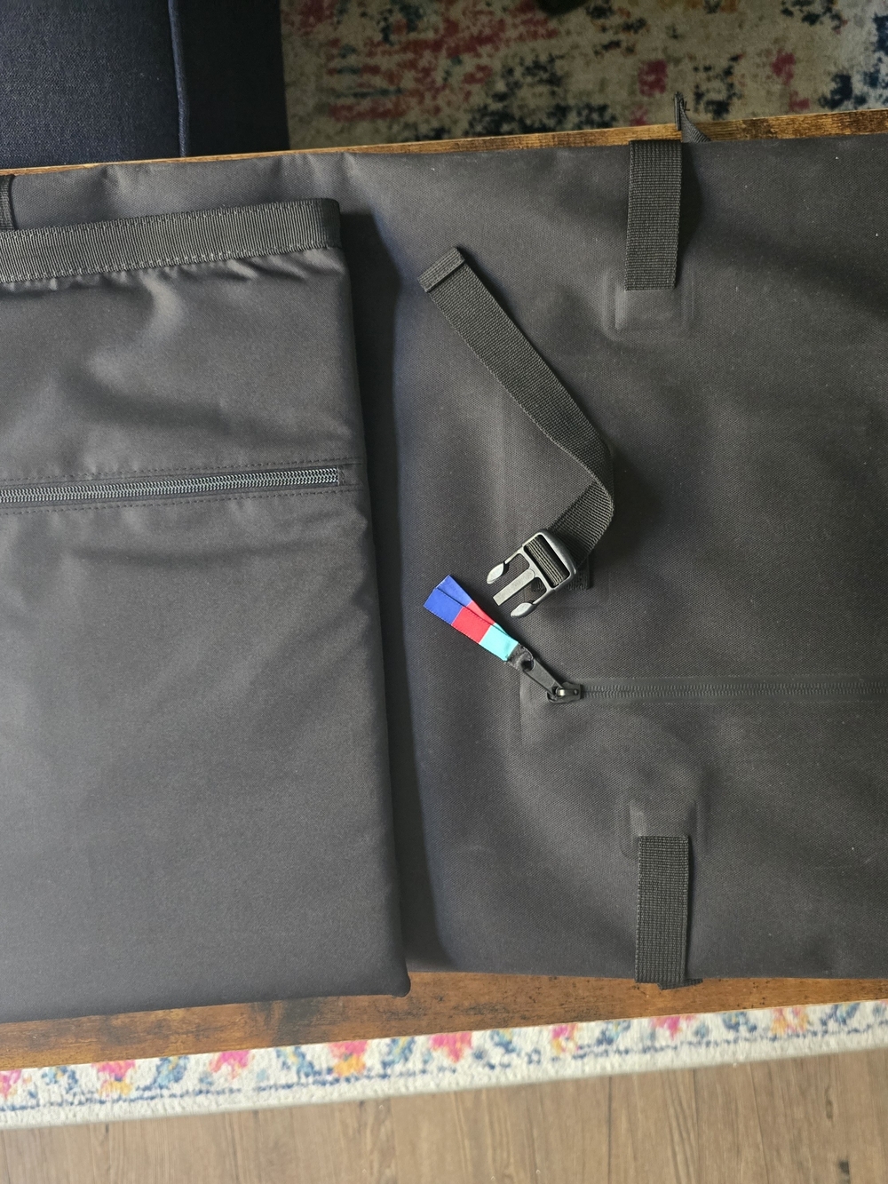 Black Travel Duffel/Organizer with Color Tab Accents